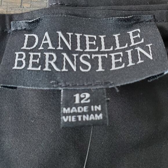 NWT Danielle Bernstein Black Poplin Crop Tank Top Size 12 - Picture 4 of 11